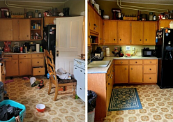 Уборка поверхностей на кухне, мойка плиты