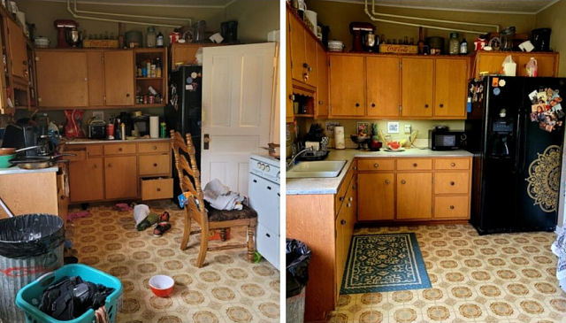 Уборка поверхностей на кухне, мойка плиты